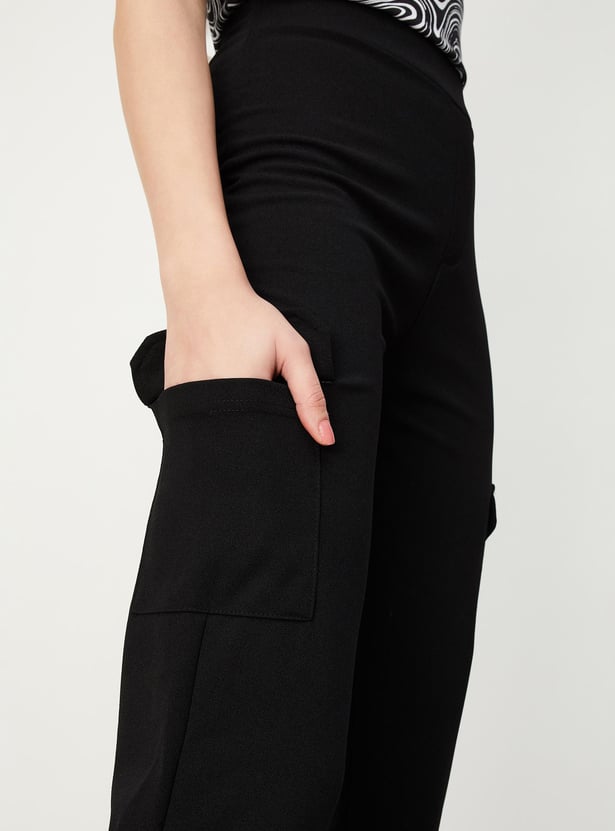 Women Solid Cropped Joggers