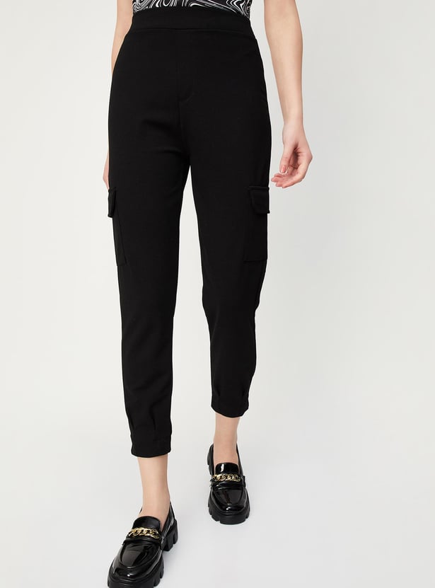 Women Solid Cropped Joggers