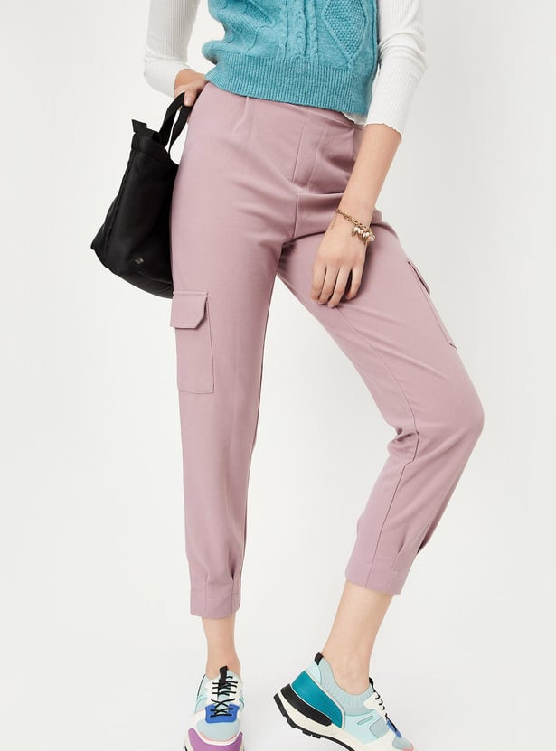 Women Solid Cropped Joggers