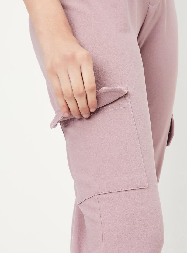 Women Solid Cropped Joggers