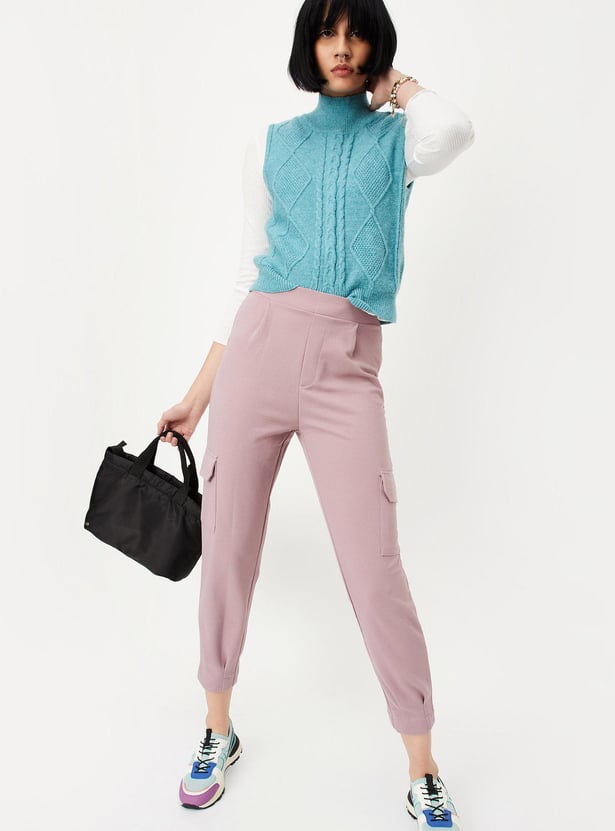 Women Solid Cropped Joggers