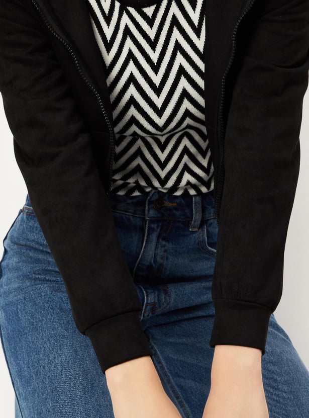 Women Cropped Hooded Sweatshirt