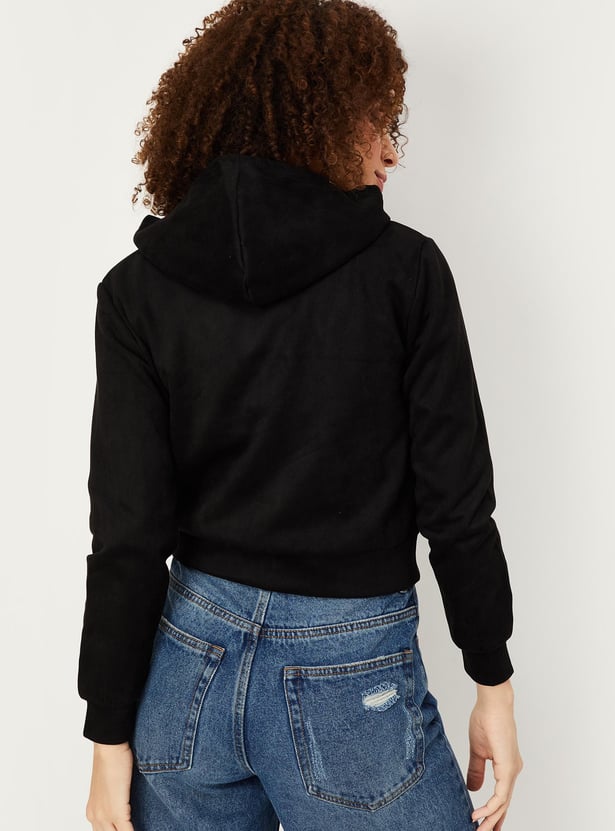 Women Cropped Hooded Sweatshirt