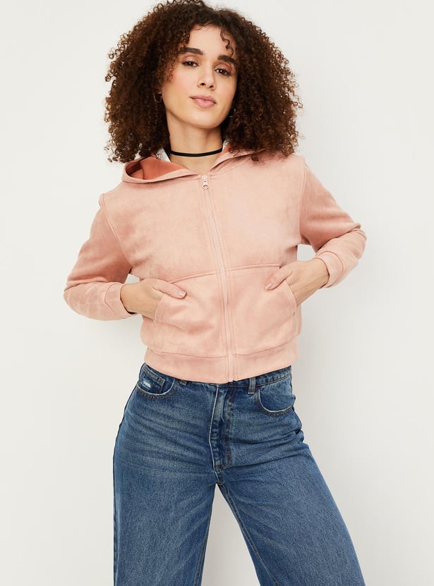 Women Cropped Hooded Sweatshirt