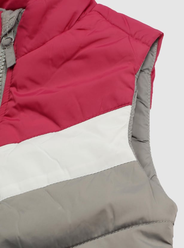 Girls Colourblocked Gilet