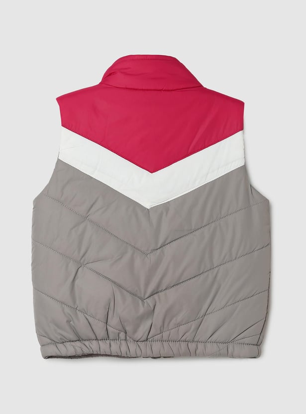 Girls Colourblocked Gilet Jacket