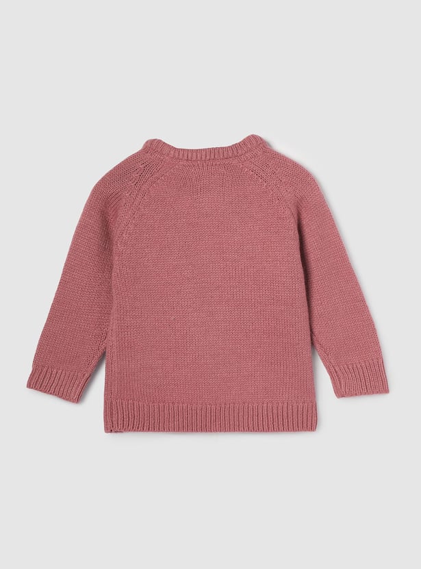 Girls Applique Detail Sweater