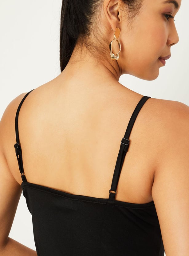Women Tie-Up Neck Blouse with Camisole