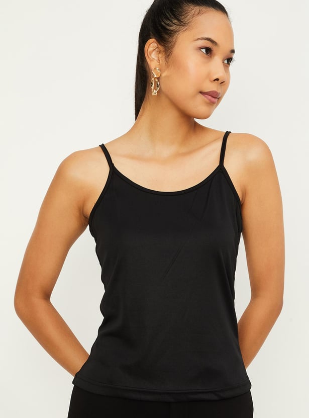 Women Tie-Up Neck Blouse with Camisole