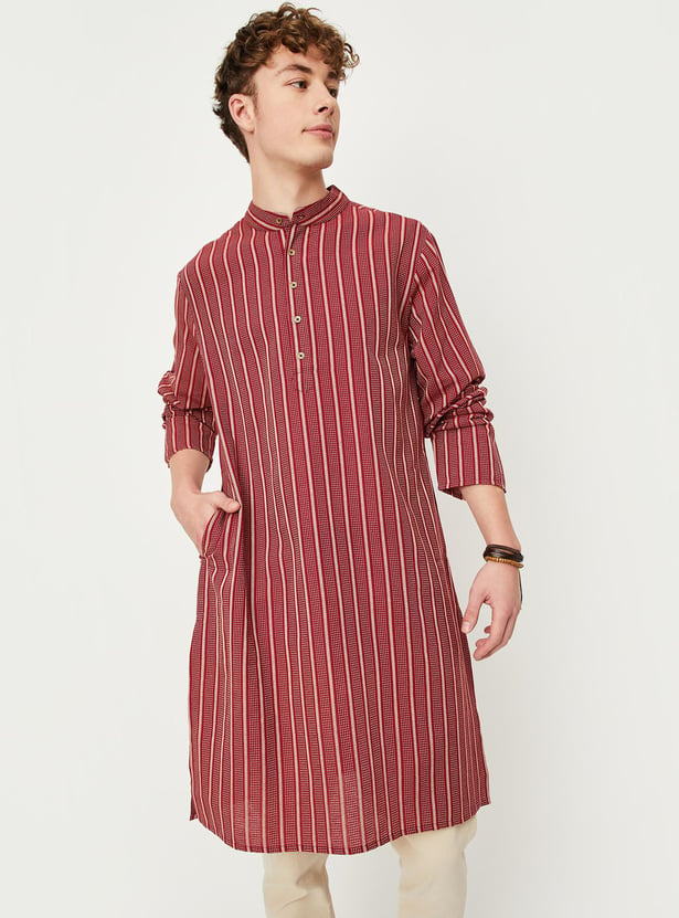 Men Striped Straight Kurta