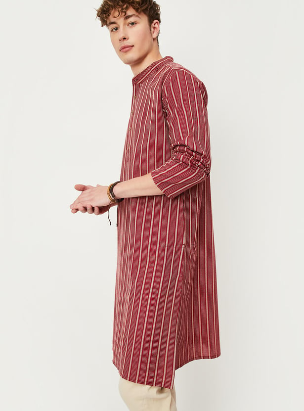 Men Striped Straight Kurta