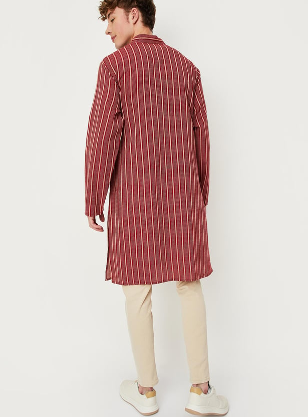 Men Striped Straight Kurta