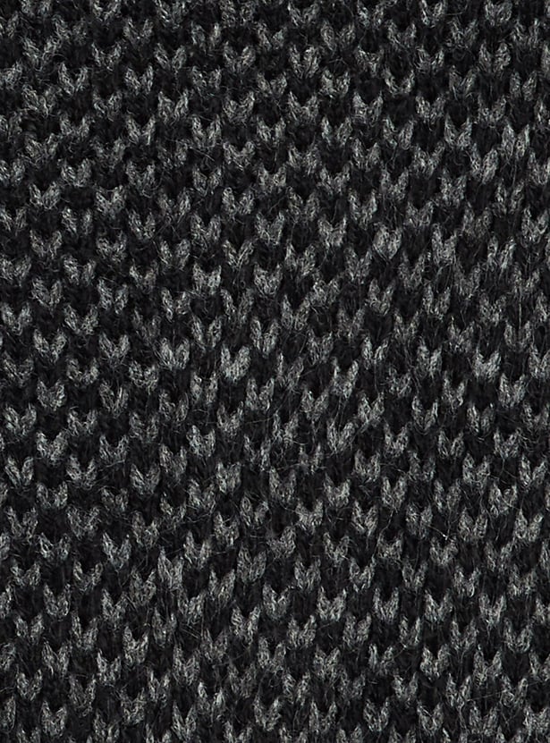 Men Textured Knit Muffler