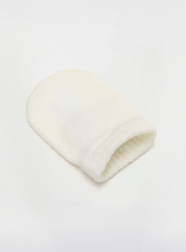 Boys Embroidered Beanie & Mitten Set