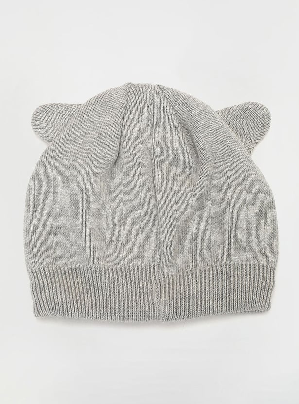Girls Embroidered Beanie & Mitten Set