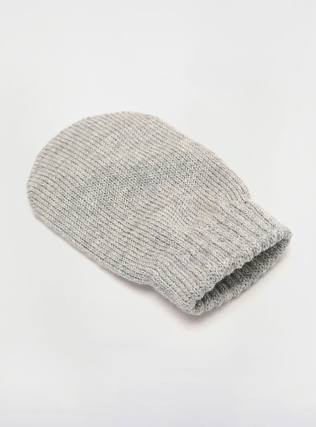 Girls Embroidered Beanie & Mitten Set