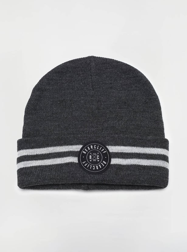 Boys Striped Knitted Beanie