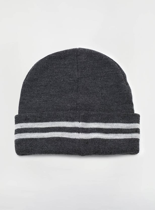 Boys Striped Knitted Beanie