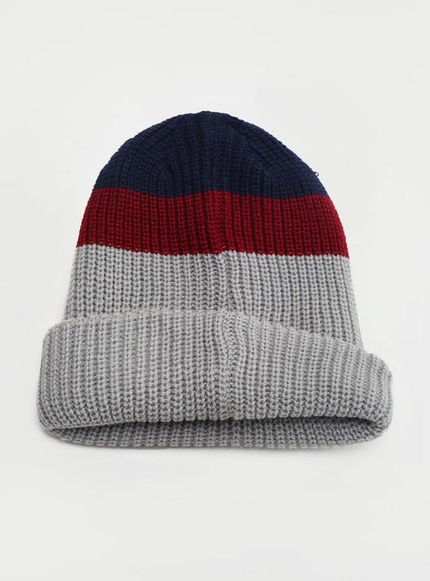Boys Colorblock Knitted Beanie