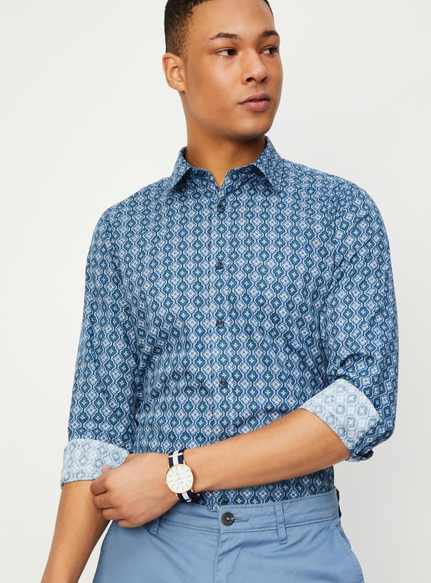 Men Slim Fit Printed Casual Shirt