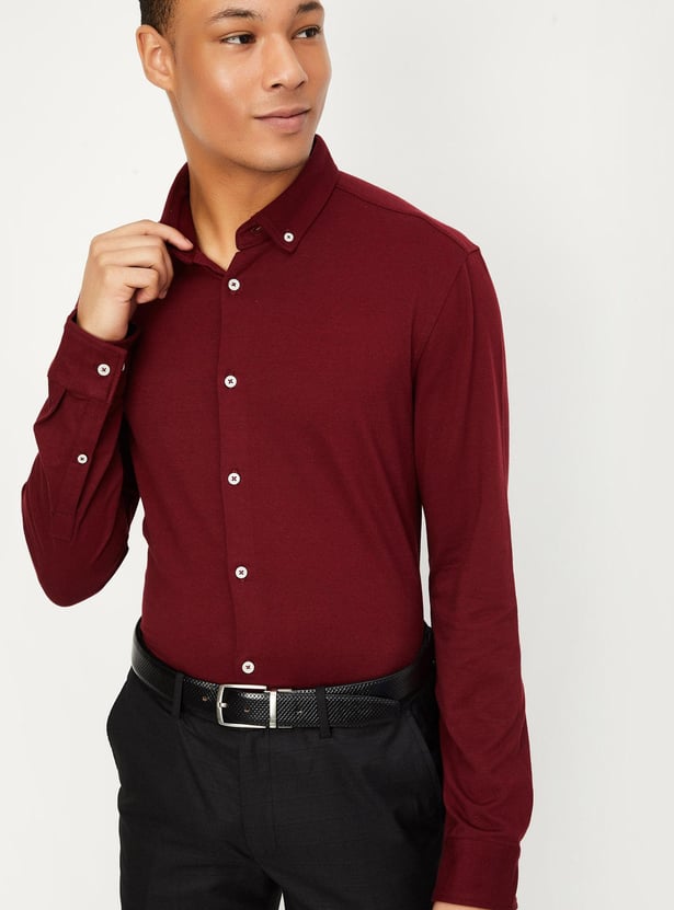 Buy Men Slim Fit Smart Casual Shirt Online at just R…
