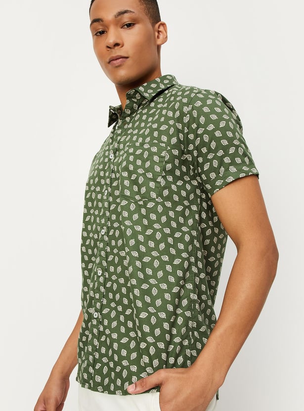 Men Printed Slim Fit Casual Shirt