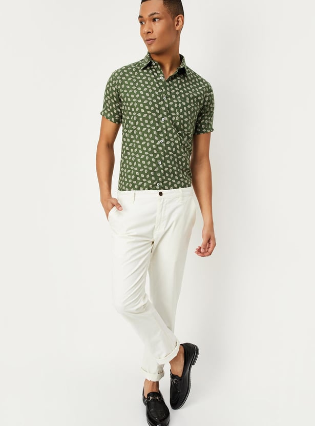 Men Printed Slim Fit Casual Shirt