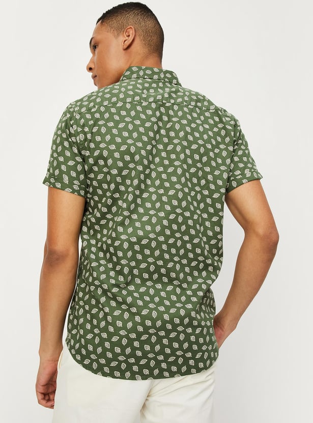 Men Printed Slim Fit Casual Shirt