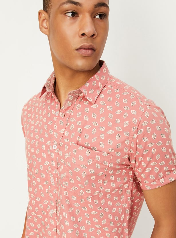 Men Printed Slim Fit Casual Shirt