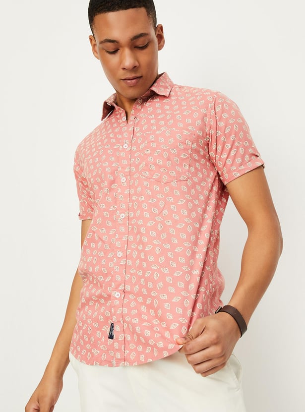 Men Printed Slim Fit Casual Shirt