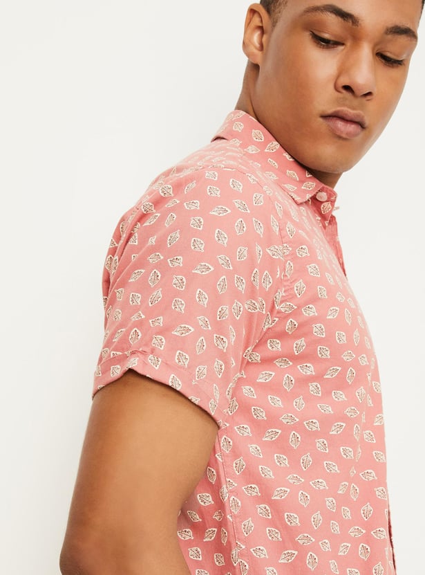 Men Printed Slim Fit Casual Shirt