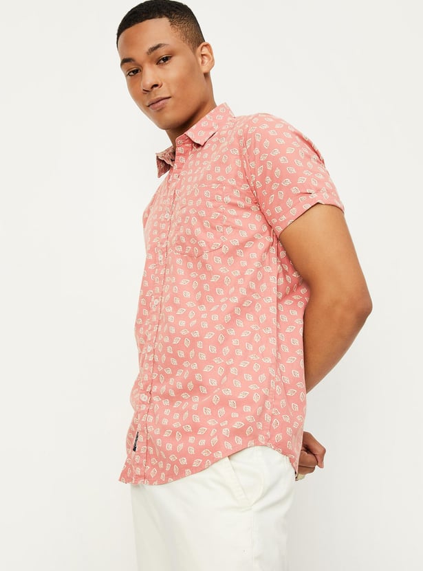 Men Printed Slim Fit Casual Shirt