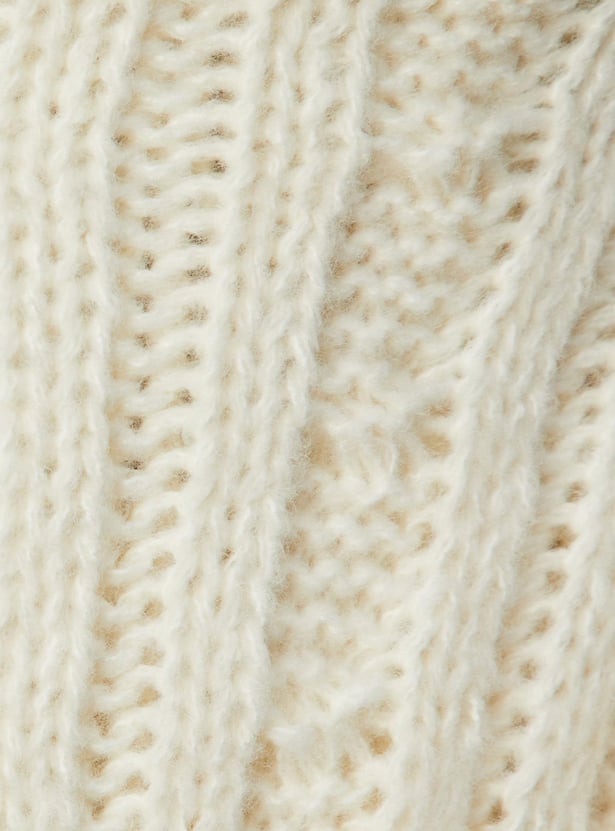 Women Cable Knit Muffler