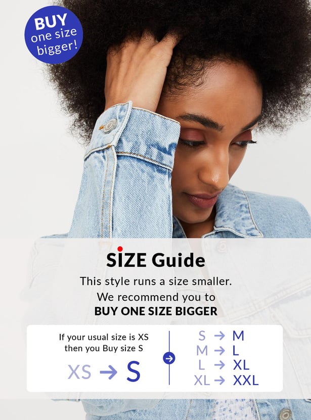 Women Solid Cotton Denim Jacket