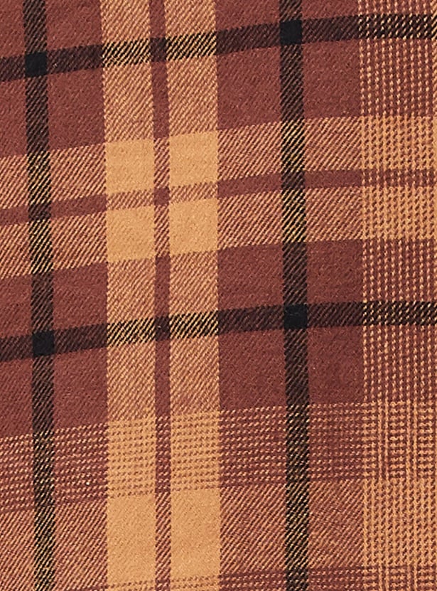Women Checked Cropped Shirt