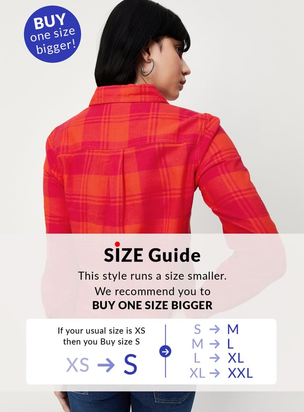 Women Checked Yarn Dyed Shirt