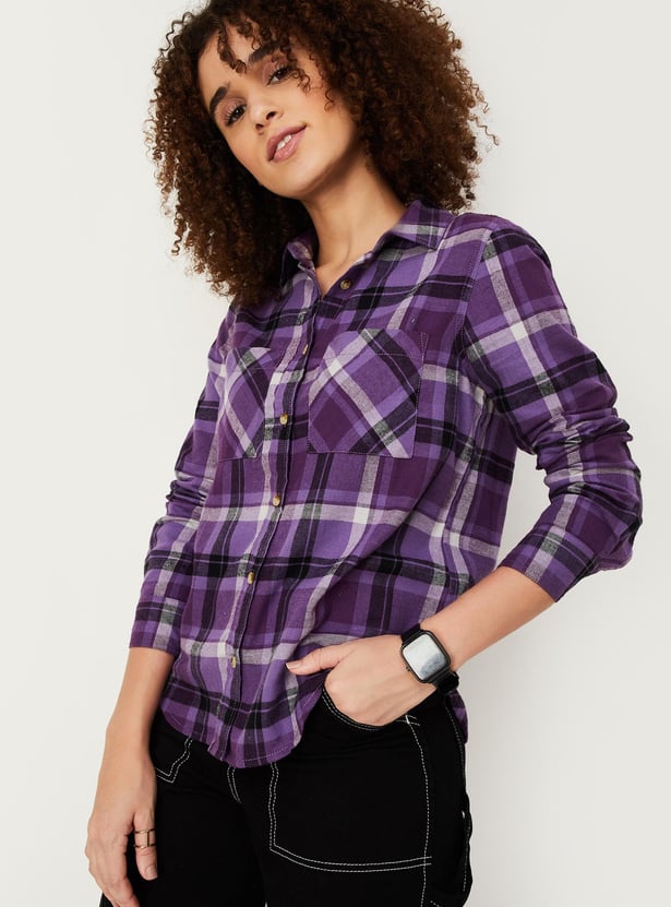 Women Checked Casual Shirt