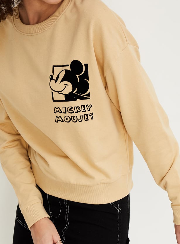 Women Mickey Mouse Printed Sweatshirt