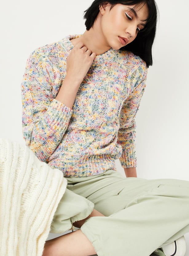 Women Cable Knit Sweater