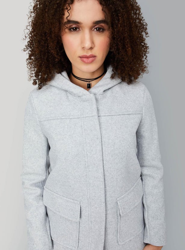 Women Knitted Hooded Jacket