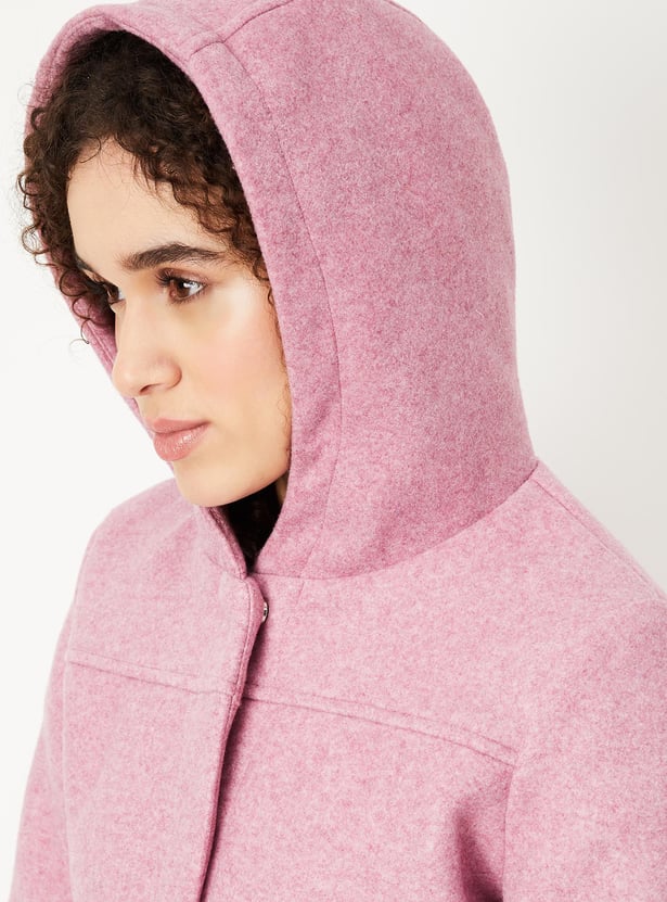 Women Knitted Hooded Jacket