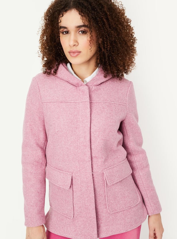 Women Knitted Hooded Jacket