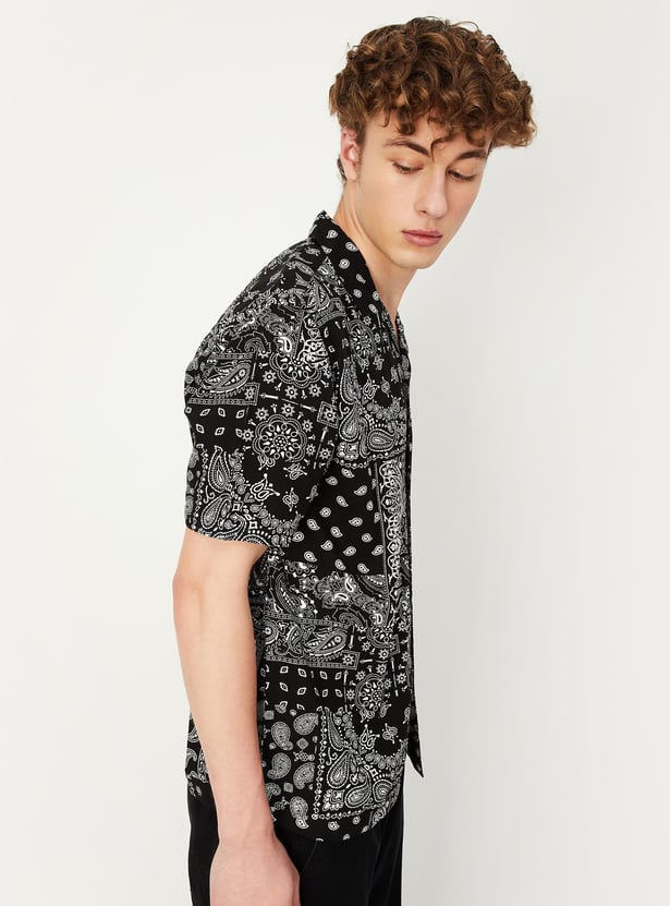 Men Slim Fit Paisley Printed Casual Shirt