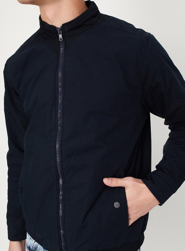 Men Solid Lightweight Jacket