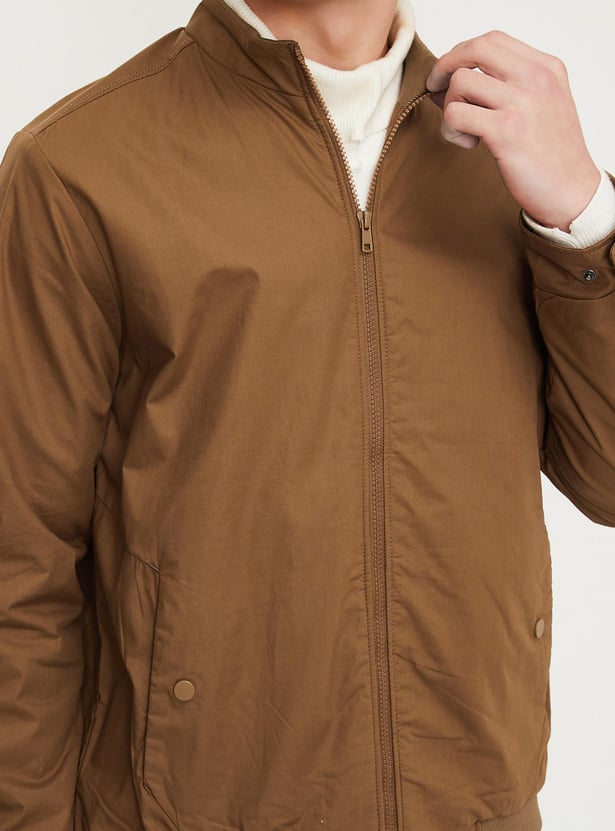 Men Solid Lightweight Jacket