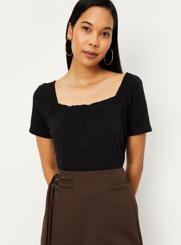 Women Lace Detail Top