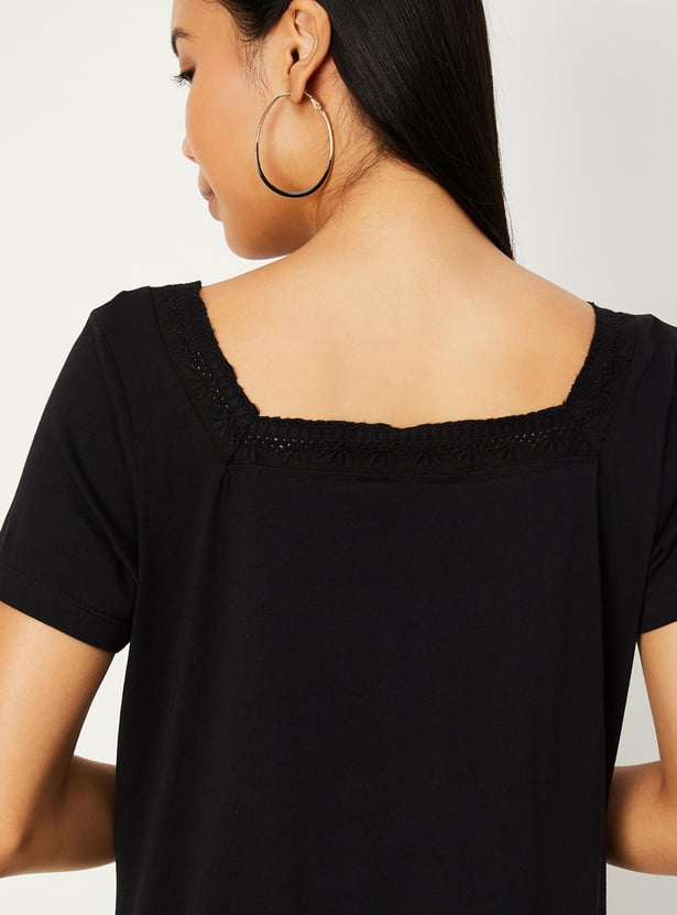 Women Lace Detail Top