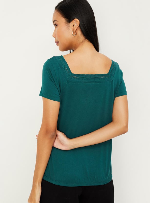 Women Lace Detail Top