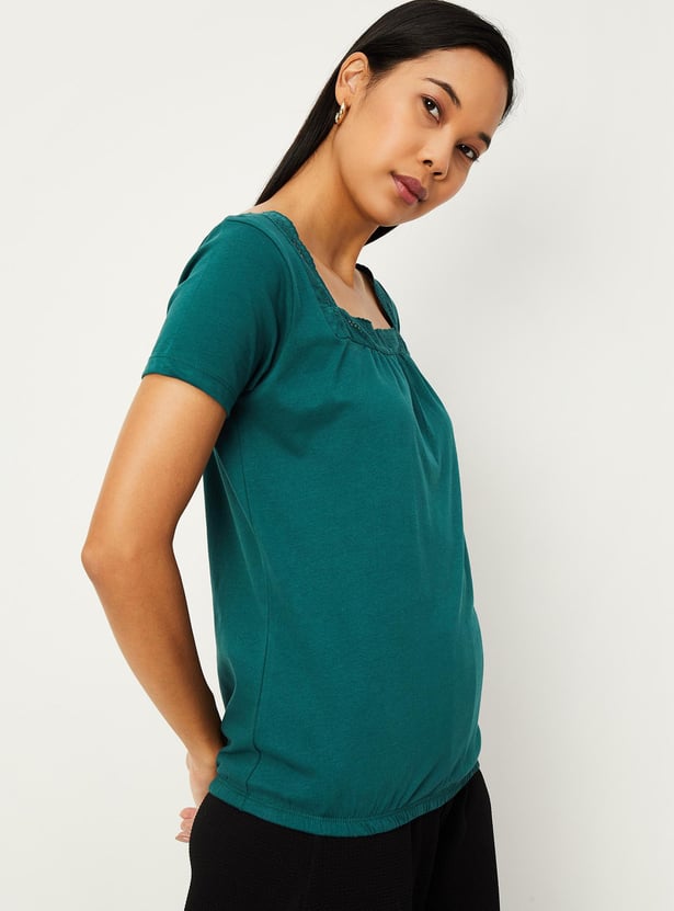 Women Lace Detail Top