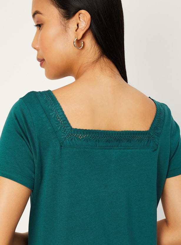Women Lace Detail Top